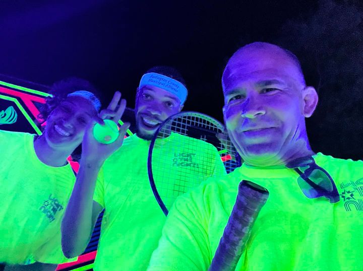 Evesham Police Officers Team Up for Glow Tennis and Basketball with Local Kids