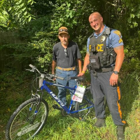 New jersey cops pay it forward, buying new bike for man struck by car - photo licensed by shore news network.