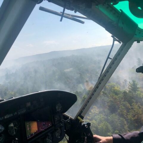 New york state police continue to monitor and minnewaska wildfire - photo licensed by shore news network.