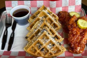 Celebrate national waffle day at hot chikn kitchn