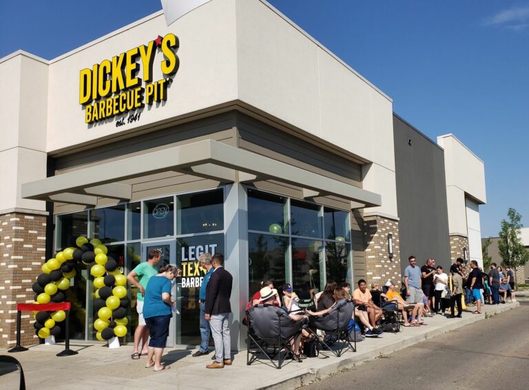 Dickey’s barbecue pit builds excitement for legit. Texas. Barbecue. With new location in canada - photo licensed by shore news network.