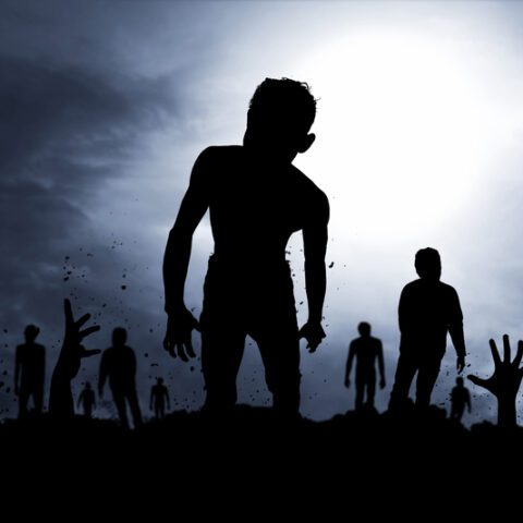 Zombies take over subway station in downtown newark, police expect undead traffic terror - photo licensed by shore news network.