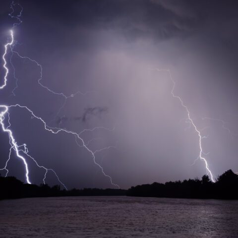 Passing storms could bring more flooding, lightning strikes at the jersey shore overnight - photo licensed by shore news network.