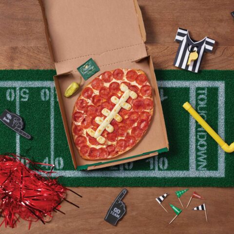 Everybody wins this season with papa johns football pizza - photo licensed by shore news network.