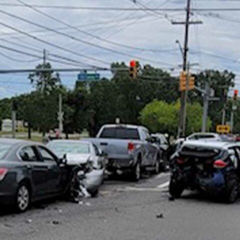 Four injured in five car crash in manchester - photo licensed by shore news network.