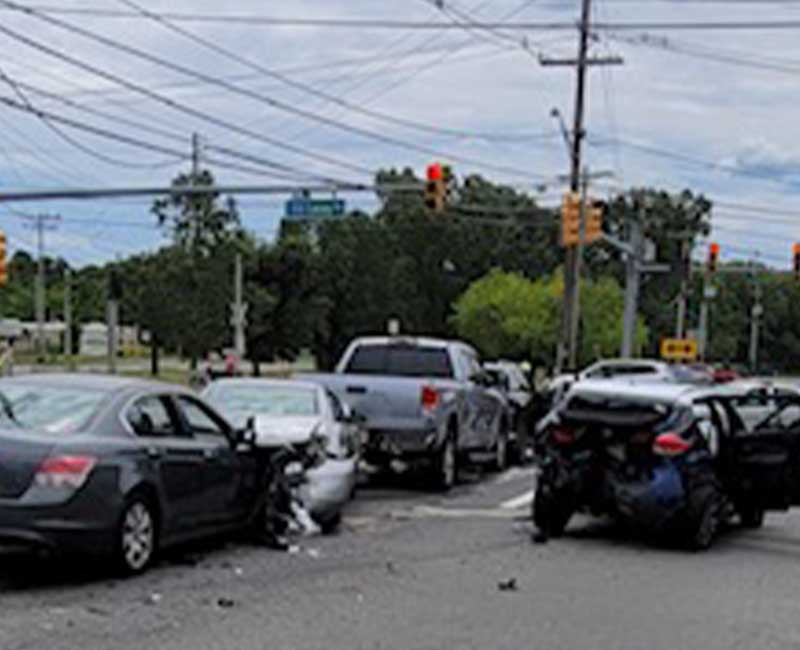 Four Injured in Five Car Crash in Manchester