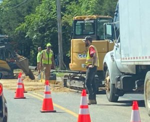 Whitesville road in jackson experiencing delays due to water main install for new developments