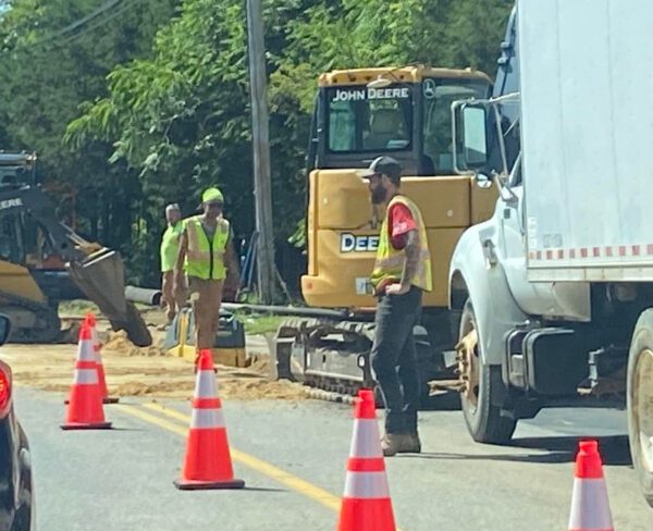 Whitesville Road in Jackson Experiencing Delays Due to Water Main Install for New Developments