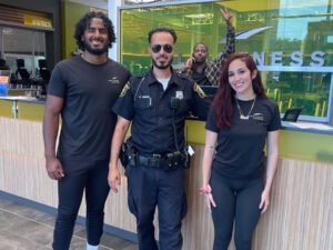 Newark police officer visits local business owners to talk about quality of life issues in city