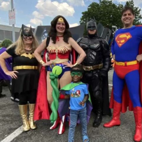 Newark police department recognized six-year-old superhero - photo licensed by shore news network.