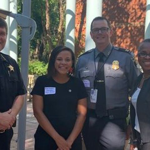 Alexandria police officers meet with youth leaders at city library - photo licensed by shore news network.
