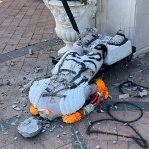 Six men wanted for vandalizing statue at new york city hindu temple - photo licensed by shore news network.