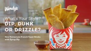 To dip, dunk or drizzle: wendy’s sweetens up the morning with new homestyle french toast sticks