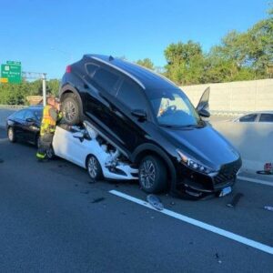 Police investigating three car crash in hartford - photo licensed by shore news network.