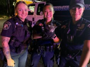 Time for saving a kitten in fort lee as police rescue kitten