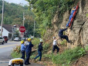Man rescued from hillside mishap in pittsburgh
