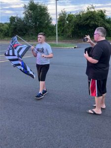 Boy visits new jersey on national tour to honor fallen officers
