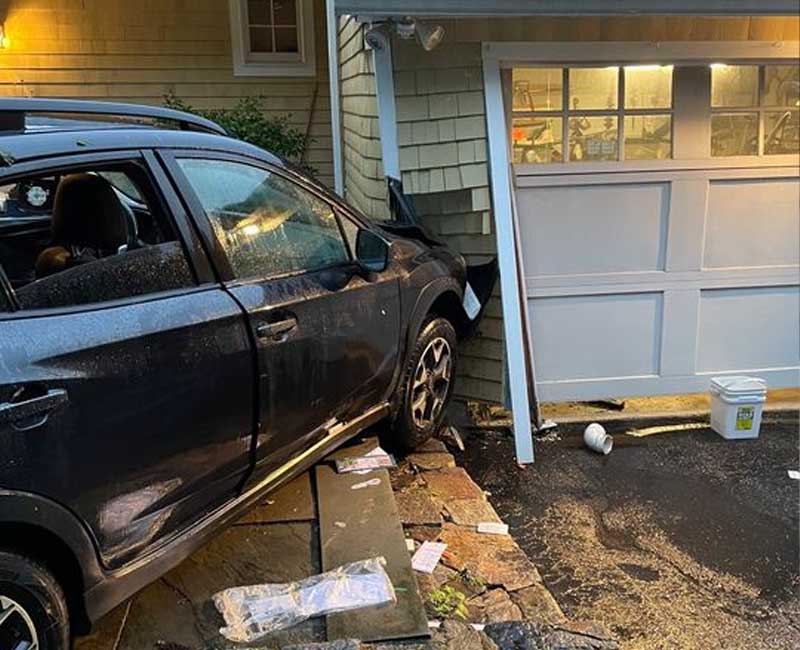 One Injured After Car Crashed into Home in Norwalk
