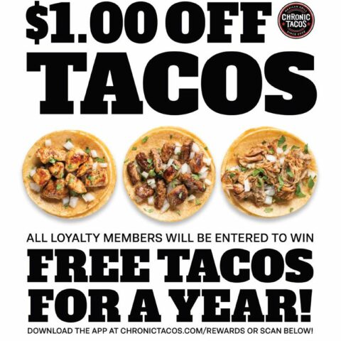 Chronic tacos celebrates national taco day with special deals - photo licensed by shore news network.