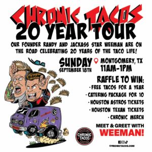 Chronic tacos makes a pit stop at montgomery location to celebrate their 20th anniversary tour - photo licensed by shore news network.