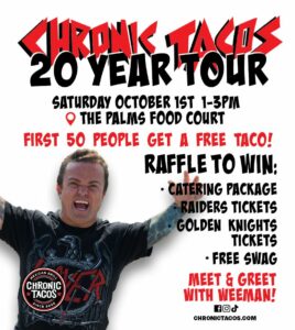 Chronic tacos makes a stop in las vegas to celebrate their 20th anniversary tour