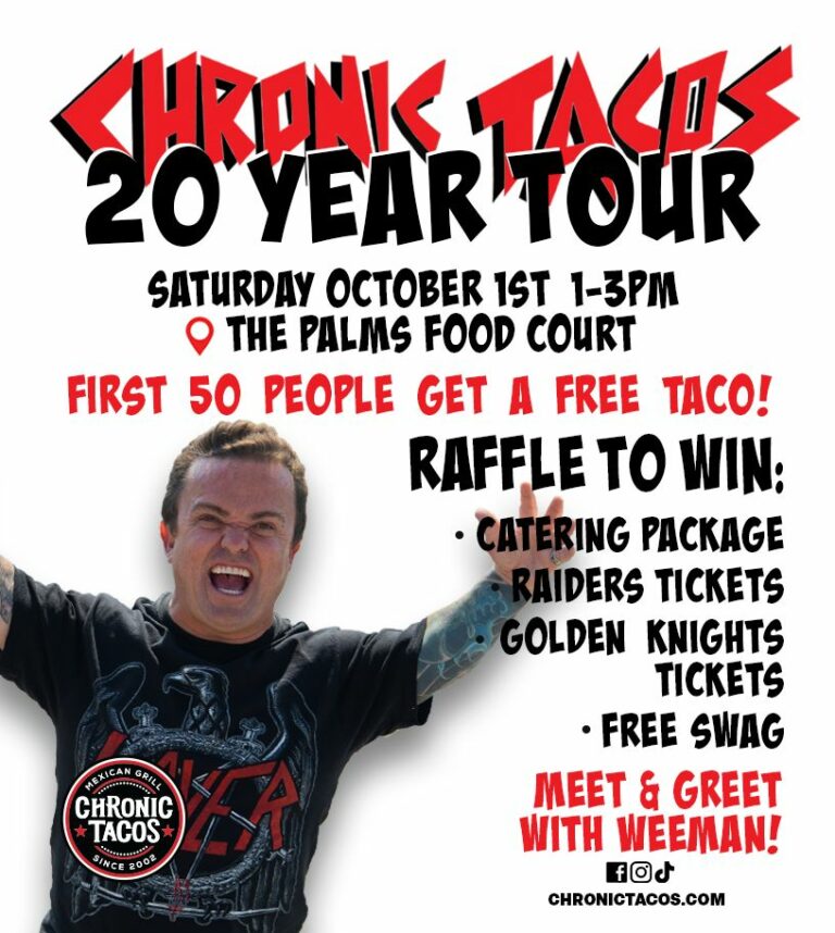 Chronic tacos makes a stop in las vegas to celebrate their 20th anniversary tour - photo licensed by shore news network.