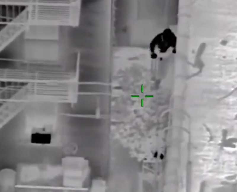 NYPD Air Units Use Thermal Imaging to Capture Slasher Hiding in the Dark