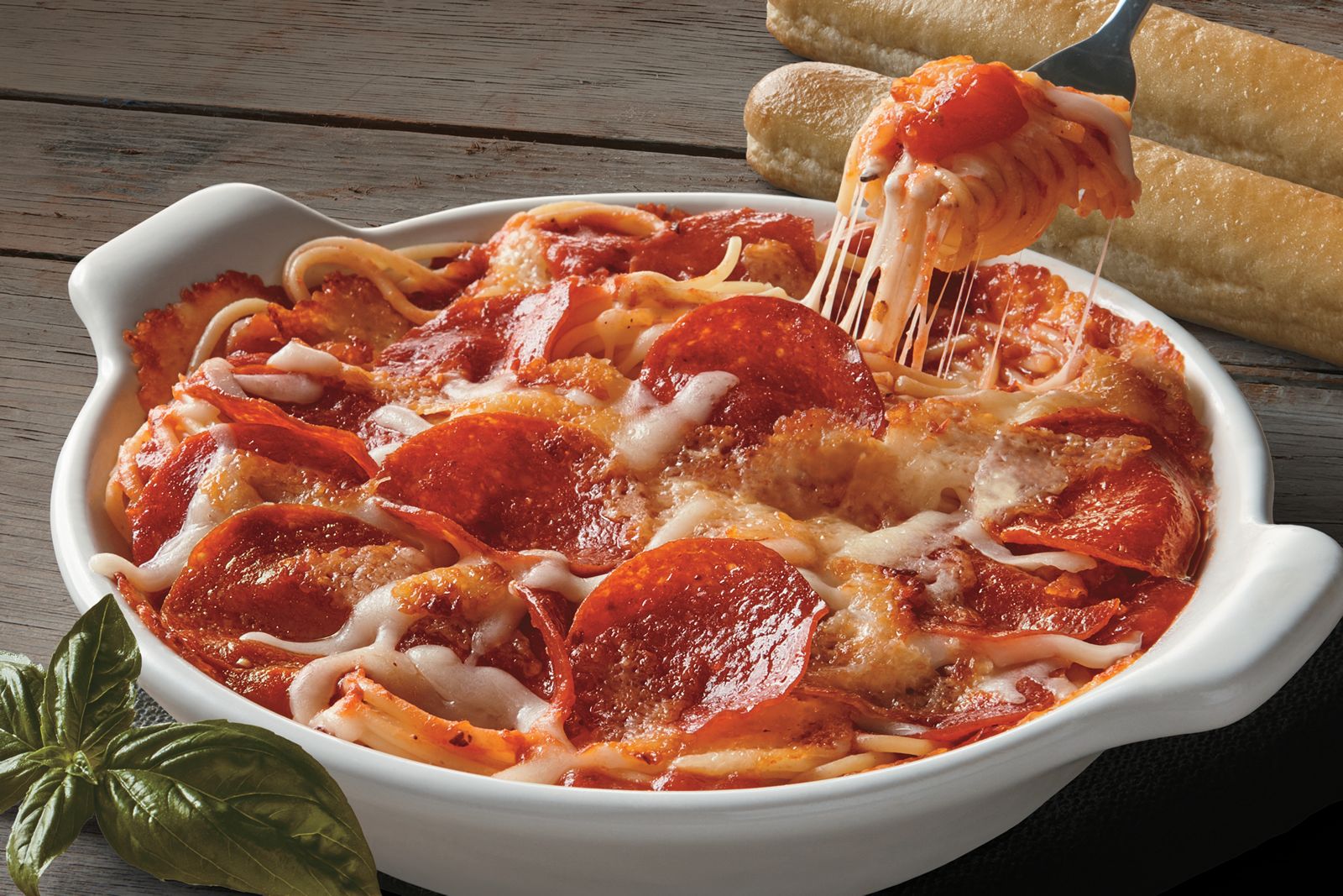 Fazoli's Pizza Baked Spaghetti