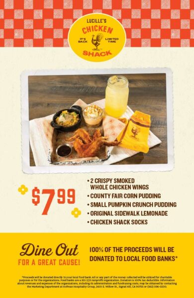Lucille’s Smokehouse Bar-B-Que Hosts Day of Giving