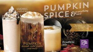 Pj’s coffee welcomes fall with pumpkin, spice and everything nice