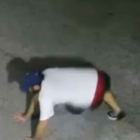 Watch: unsuccessful burglar falls multiple times during clumsy getaway - photo licensed by shore news network.