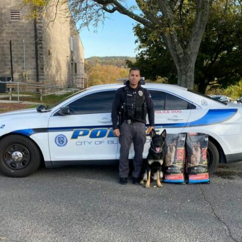 Amazon donates food to burlington k-9 unit