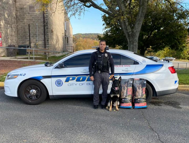 Amazon donates food to Burlington K-9 unit