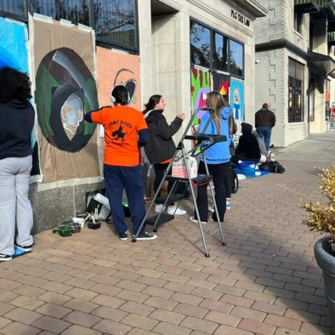 Downtown toms river halloween painting-photos by art gallagher, toms river township