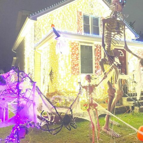 This brick township halloween light show is amazing - photo licensed by shore news network.
