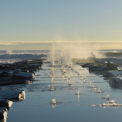 Asbury park photographer captures amazing ocean fountain at the jersey shore - photo licensed by shore news network.