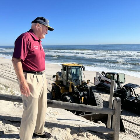 Gone again: videos show eroded beach, 10-foot tall cliffs at ortley beach after ian passes - photo licensed by shore news network.