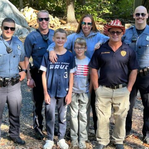 Sgt. Grochowski along with other officers and township employees collected a large abundance of clothing to benefit "jake's got this" and their clothing drive fund.