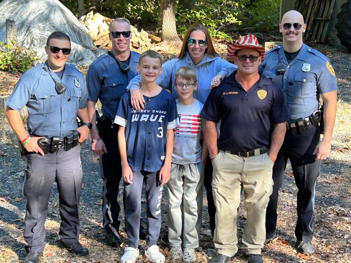 Sgt. Grochowski along with other officers and township employees collected a large abundance of clothing to benefit "Jake's Got This" and their clothing drive fund.