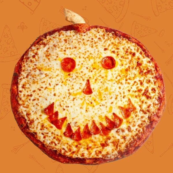 Celebrate halloween with jack-o’-lantern pizza at happy joe’s