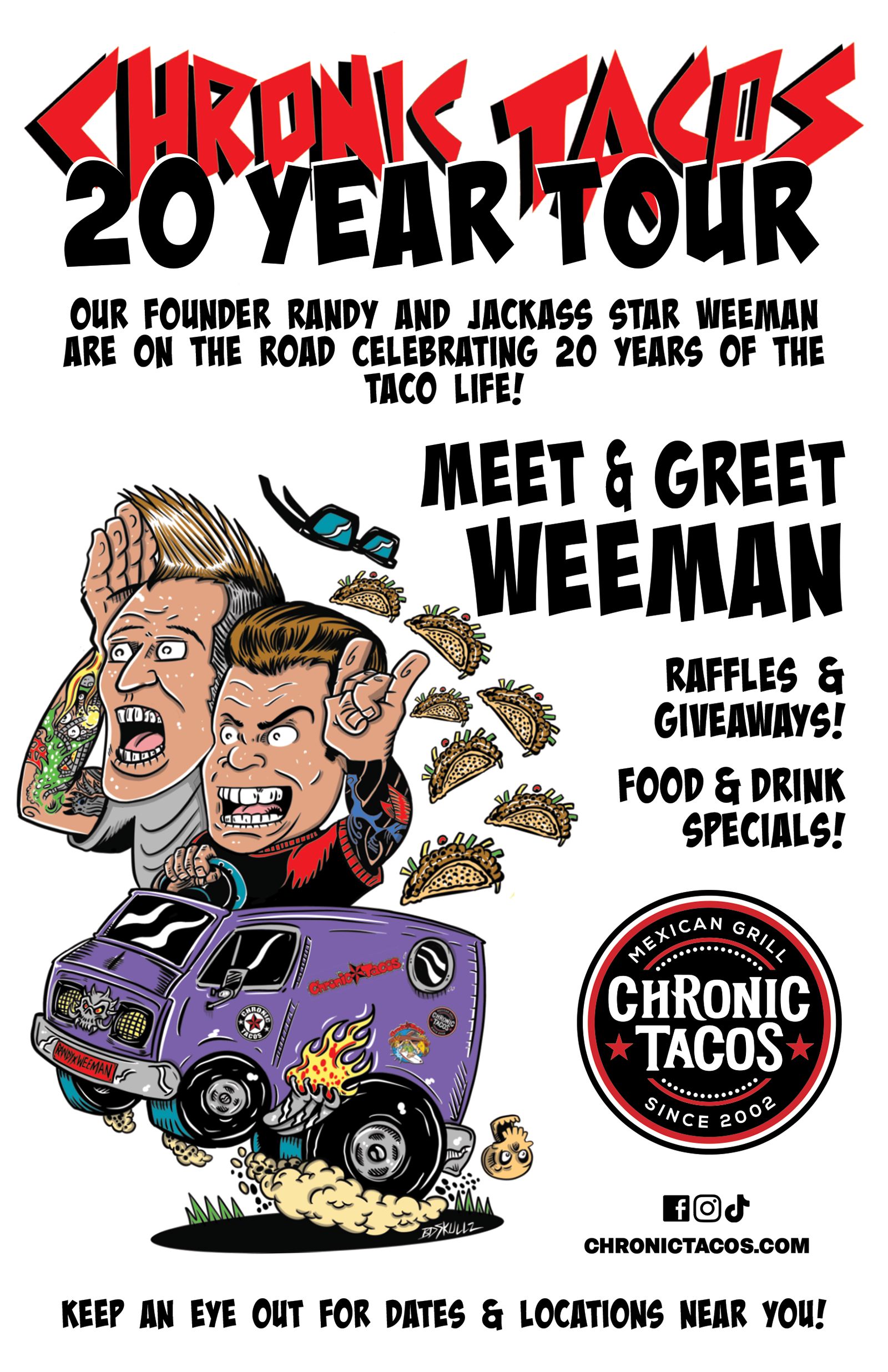 Chronic Tacos Celebrates Its 20th Anniversary With a Nationwide Tour Starting in Newport Beach, California