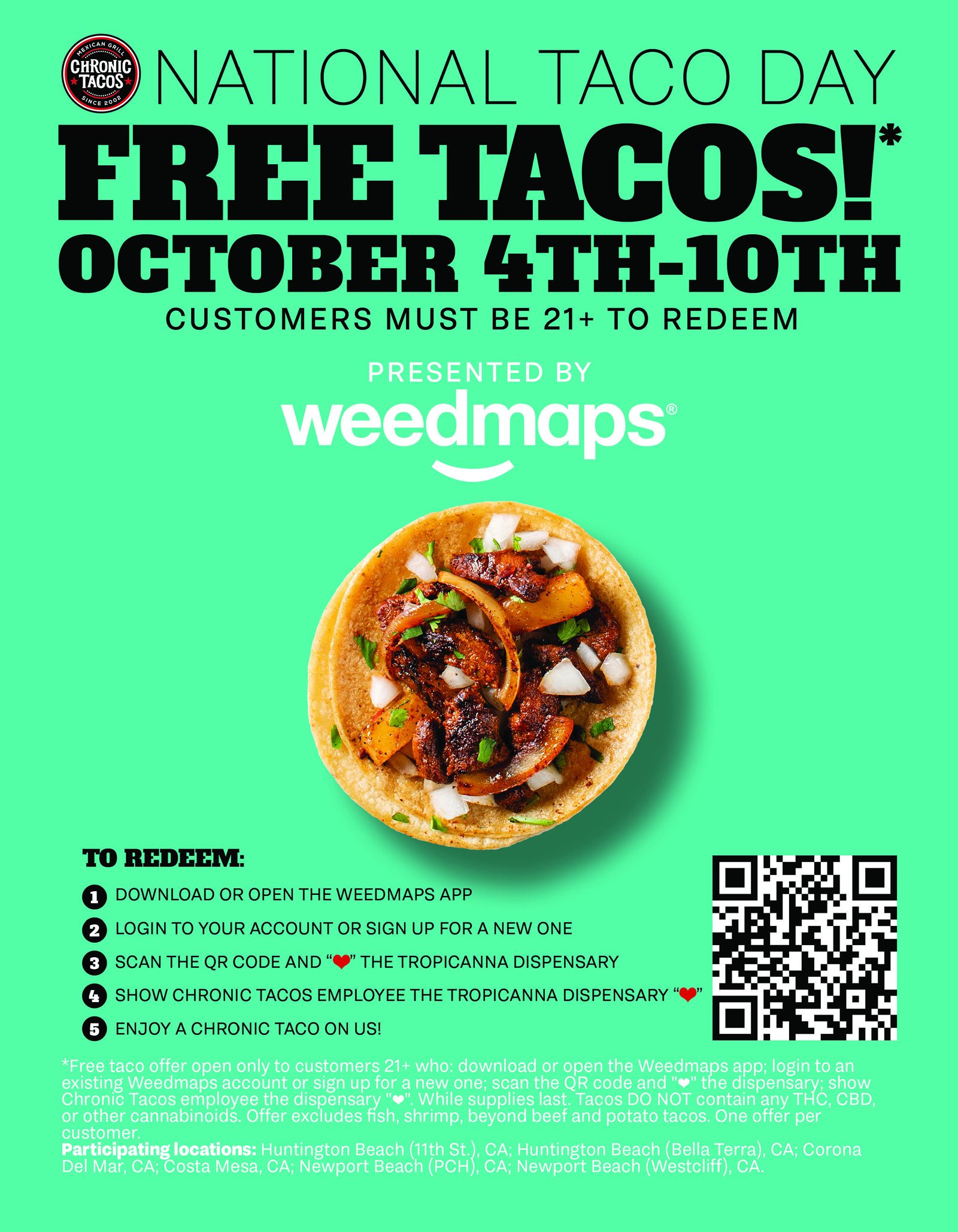 Chronic Tacos Partners With Weedmaps for National Taco Day Celebration