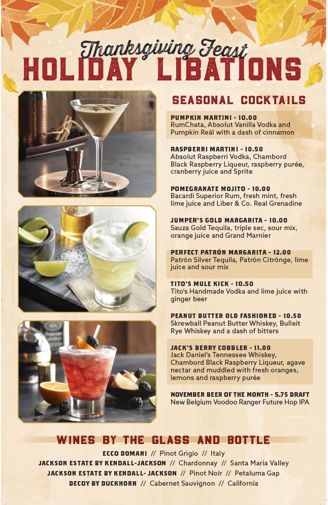 Claim Jumper Steakhouse & Bars Are Open on Thanksgiving for Dine in and