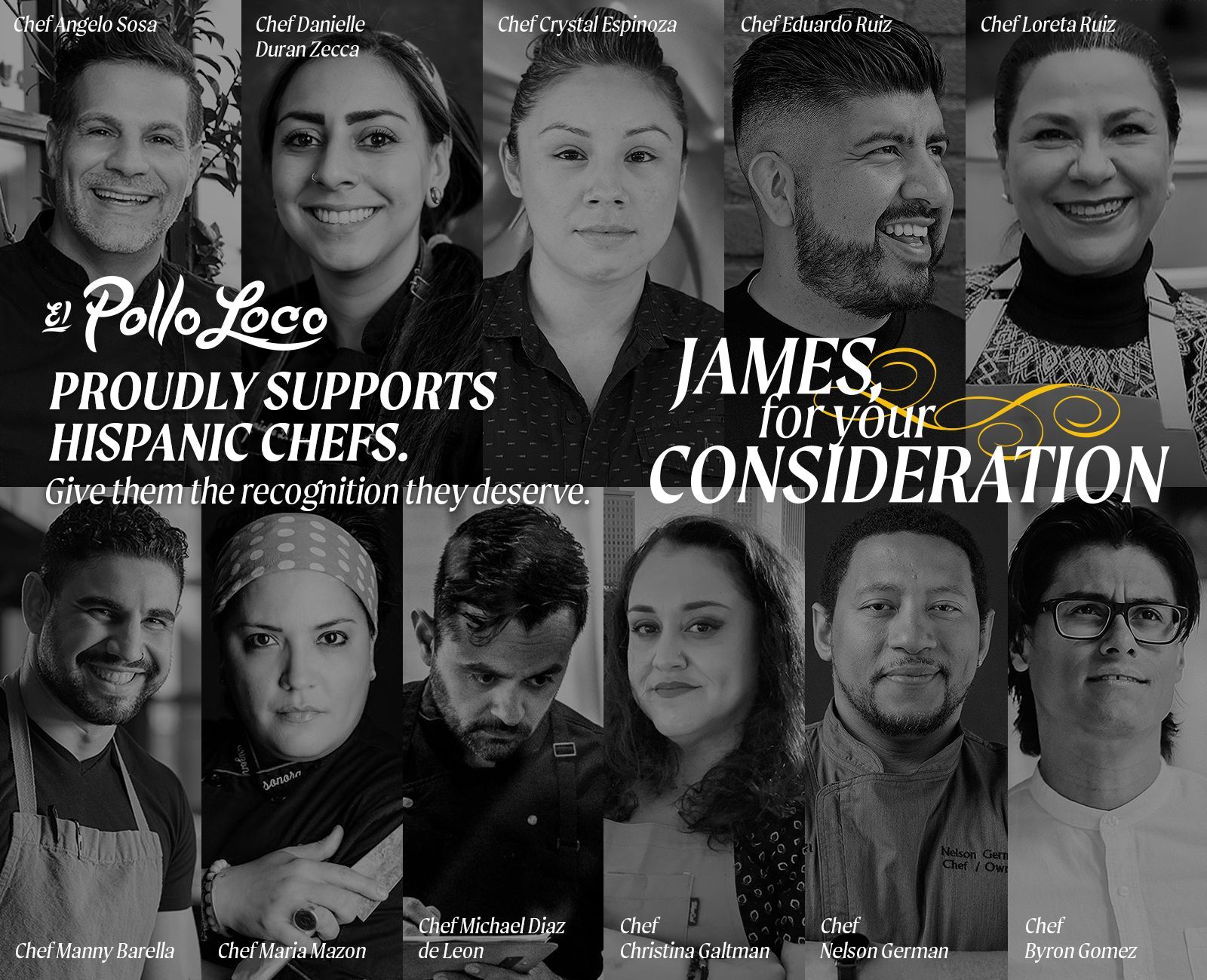 El Pollo Loco Calls for Long Overdue Recognition of Hispanic Culinary Talent with Hispanic Heritage Month For Your Consideration Campaign El Pollo Loco Calls for Long Overdue Recognition of Hispanic Culinary Talent with Hispanic Heritage Month For Your Consideration Campaign
