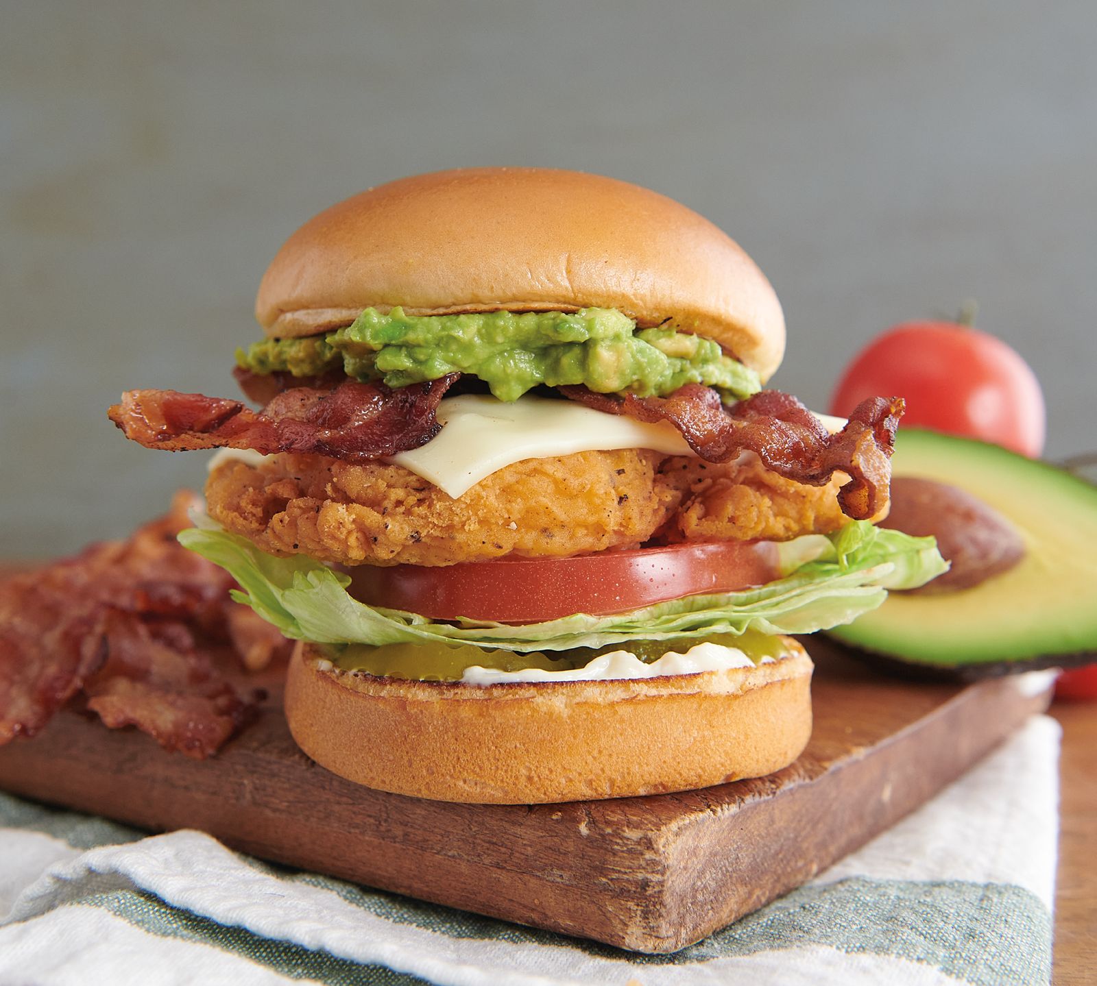 Farmer Boys Loaded Classic Fried Chicken Sandwich