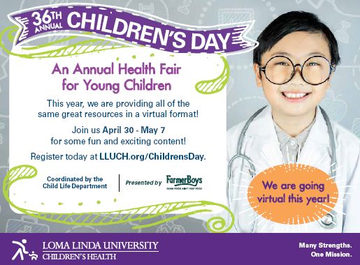 Farmer Boys to Sponsor Loma Linda University Children's Hospital Virtual Children's Day Event for Ninth Year Farmer Boys to Sponsor Loma Linda University Children's Hospital Virtual Children's Day Event for Ninth Year