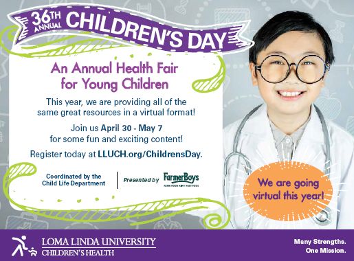 Farmer Boys to Sponsor Loma Linda University Children's Hospital Virtual Children's Day Event for Ninth Year