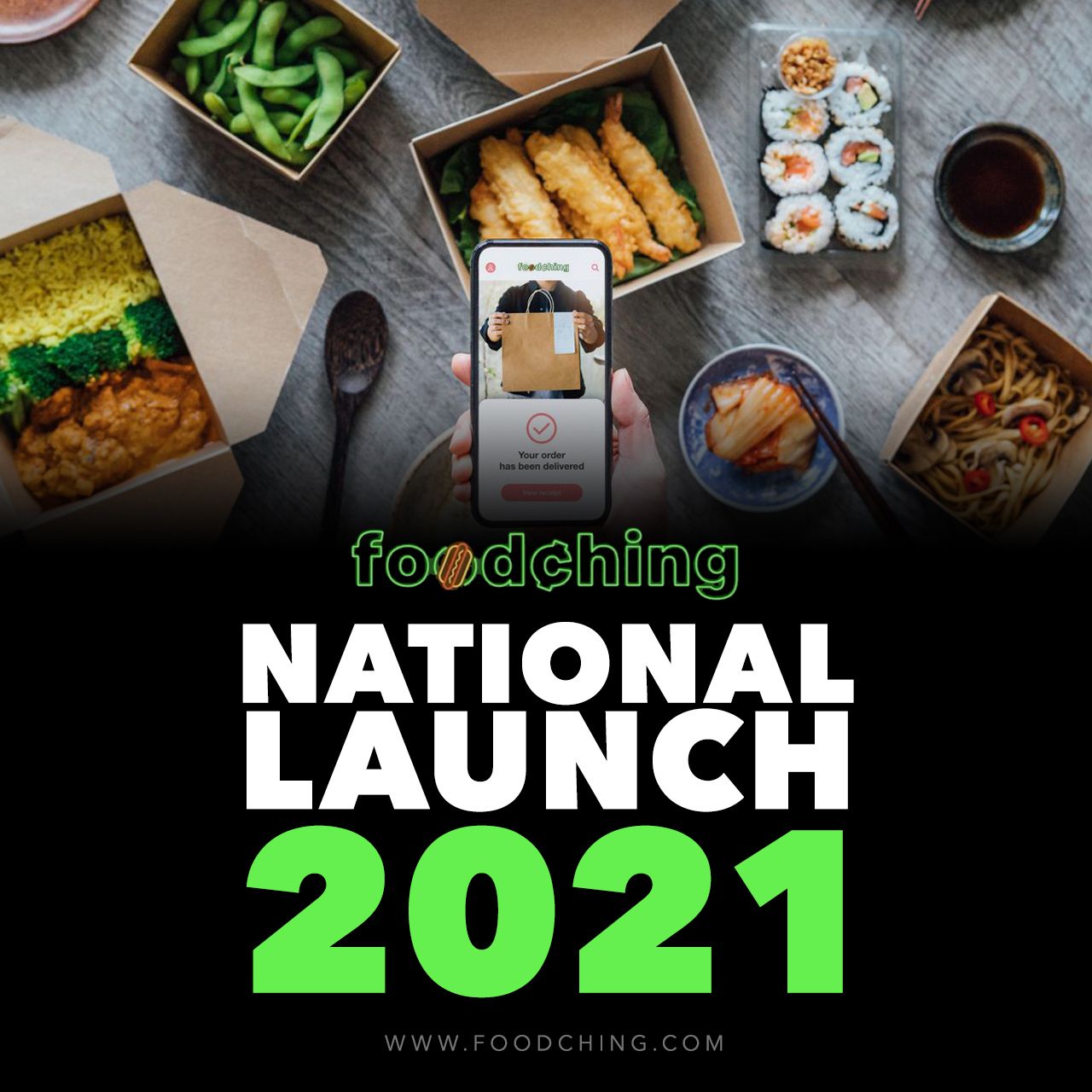 FoodChing Food & Drink Delivery  Launches in 40 Major Markets