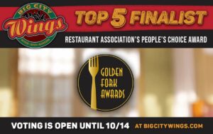 Houston’s local wing joint, big city wings, top five finalist for the greater houston texas restaurant association’s people’s choice award