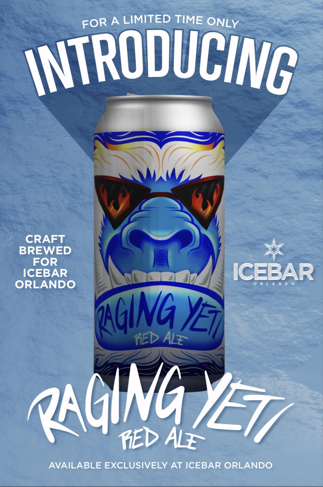 ICEBAR Orlando Debuts The "Raging Yeti" Red Ale Specialty Beer